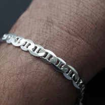 Ancora - Tömör Férfi Ezüst karlánc  - 6,5mm