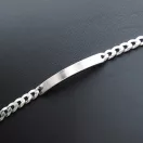 Pancer karkötő ezüst lap betéttel - 6mm