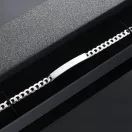 Pancer karkötő ezüst lap betéttel - 6mm