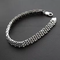 Ezüstszíj Karkötő