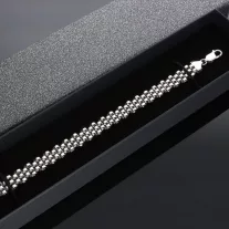 Ezüstszíj Karkötő