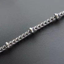 Szakaszos-Fonott Ezüst karkötő