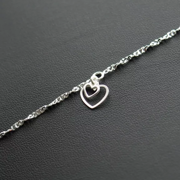 Dupla Szív Ezüst karkötő