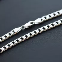 Széles Tömör Pancer Ezüst Férfi nyaklánc