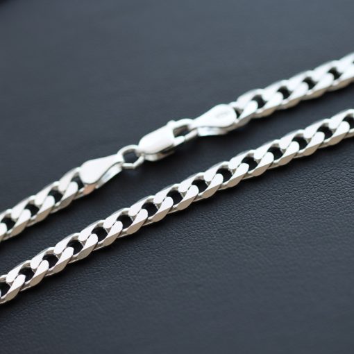 Széles Tömör Pancer Ezüst Férfi nyaklánc