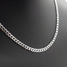 Széles Tömör Pancer Ezüst Férfi nyaklánc