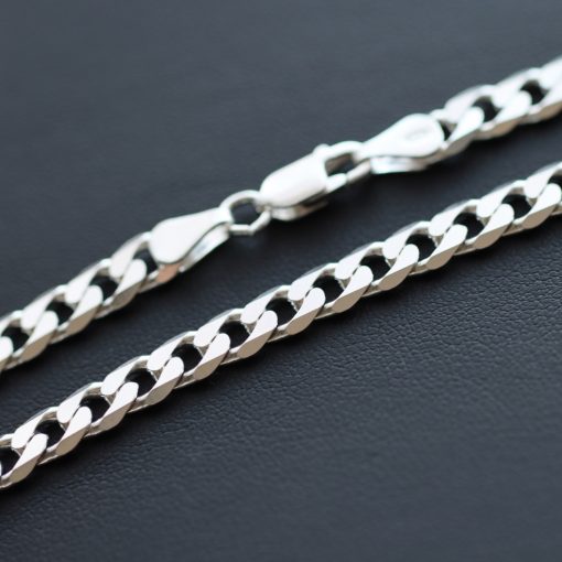 Széles Tömör Pancer Ezüst Férfi nyaklánc