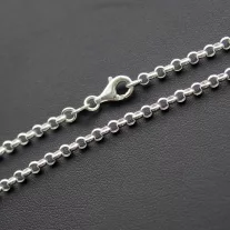 Gömb Anker ezüst nyaklánc - hosszú - tömör