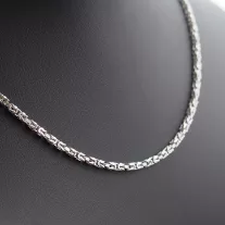 Szögletes királylánc - Ródiumozott 3x3 mm