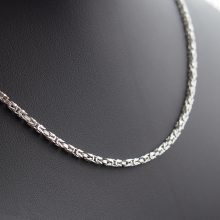 Szögletes királylánc - Ródiumozott 3x3 mm