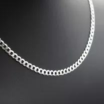 Strong Pancer Tömör Férfi Ezüst nyaklánc - 6 mm széles