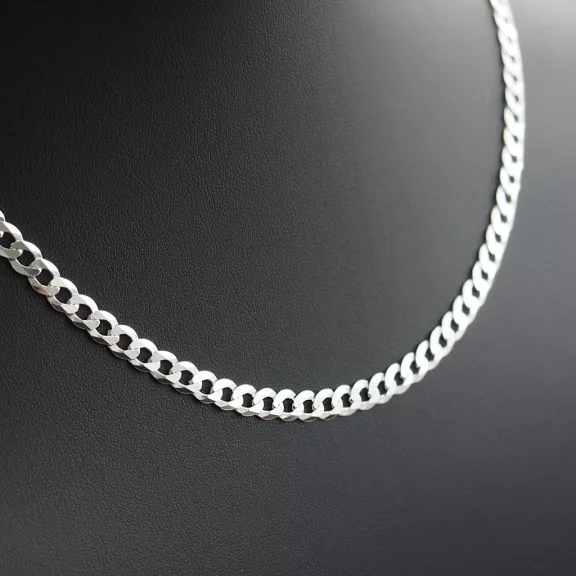 Strong Pancer Tömör Férfi Ezüst nyaklánc - 6 mm széles