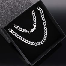 Strong Pancer Tömör Férfi Ezüst nyaklánc - 6 mm széles