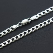 Strong Pancer Tömör Férfi Ezüst nyaklánc - 6 mm széles