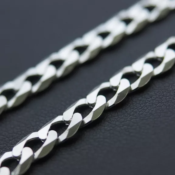 Strong Pancer Tömör Férfi Ezüst nyaklánc - 6 mm széles