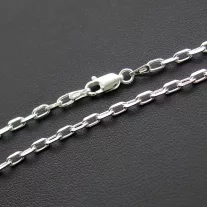 Szögletes Anker Férfi Ezüst nyaklánc -  3 mm 
