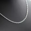 Szögletes Anker Férfi Ezüst nyaklánc -  3 mm 
