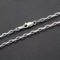 Szögletes Anker Férfi Ezüst nyaklánc -  3 mm 