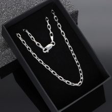 Szögletes Anker Férfi Ezüst nyaklánc -  3 mm 