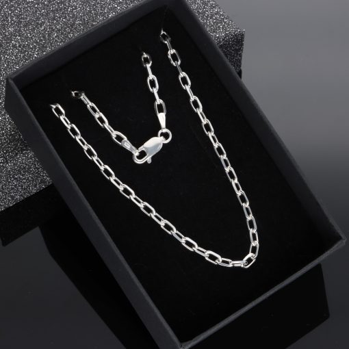 Szögletes Anker Férfi Ezüst nyaklánc -  3 mm 