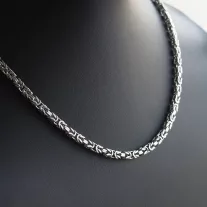 Szögletes királylánc -  4,3 mm - Ródiumozott