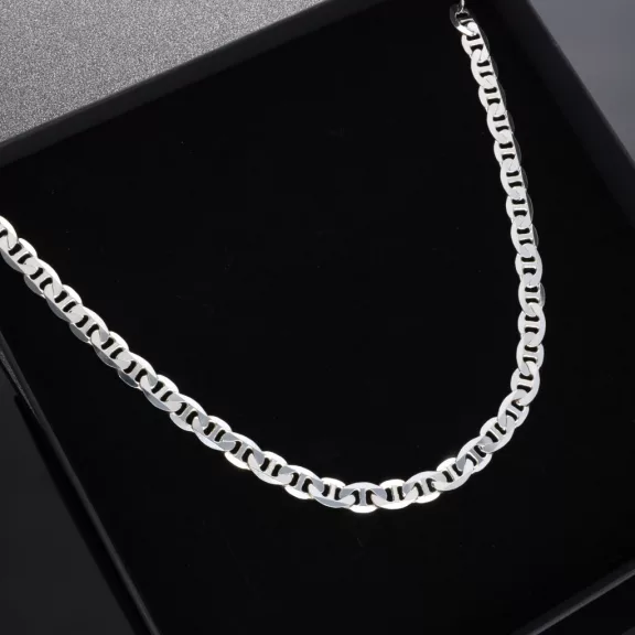 GUCCI Széles Tömör Férfi Ezüst nyaklánc  - 6,5 mm