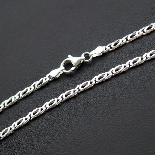 Szögletes királylánc - 2mm rhódiumozott