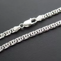   Vastag Charles nyaklánc  5,5 mm - Tömör, gömbölyített szemekkel 