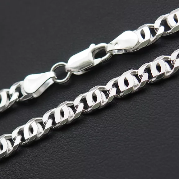 Vastag Charles nyaklánc  5,5 mm - Tömör, gömbölyített szemekkel 