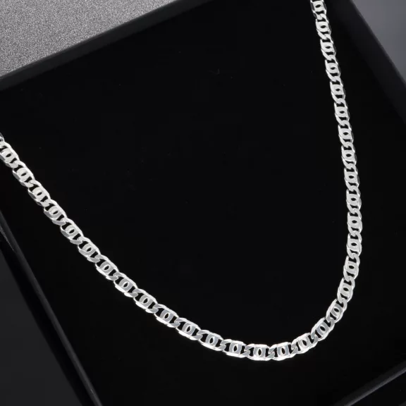 Vastag Charles nyaklánc  5,5 mm - Tömör, gömbölyített szemekkel 