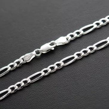 Széles Cartier férfi ezüst nyaklánc - 4 mm 