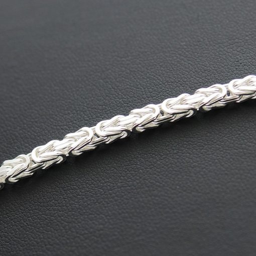 Szögletes királylánc - 2,5 - Ródiumozott