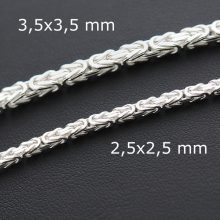 Szögletes királylánc - 2,5 - Ródiumozott