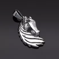 Domború Lófej Ezüst Medál