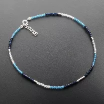 Kék-Fehér köves Bokalánc