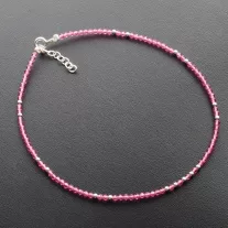 Rózsaszín köves Bokalánc