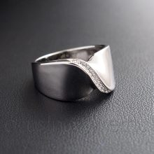 Extra Fényes Ezüst gyűrű Cirkónia hullámmal