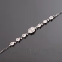 Cirkónia köves ezüst karkötő