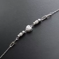 Szíves-bogyós Ezüst karkötő