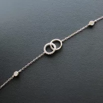 Körben kör ezüst karkötő