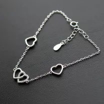 Szívben Szív ezüst karkötő