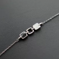 Tripla négyzet ezüst karkötő