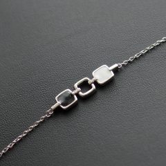 Tripla négyzet ezüst karkötő