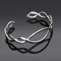 Dupla hullám ezüst karperec