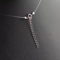 Buton szív cirkónia medál damil nyakláncon