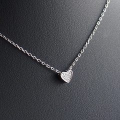 Teli köves Szív medál nyakláncon