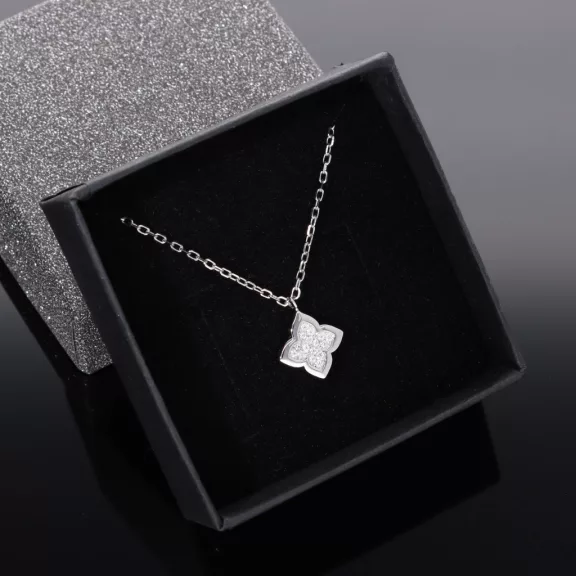 Clifford cirkónia medál vékony anker láncon