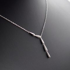 5 csepp-cirkónia Y lánc