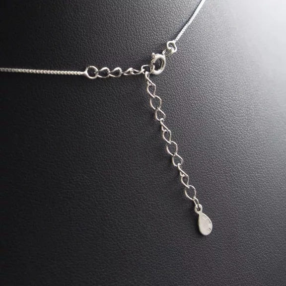 Rózsaszín Cirkónia szív medál nyakláncon - 7mm