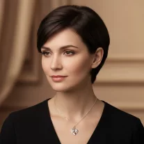 Anya-lánya medál nyakláncon - piros szív kővel